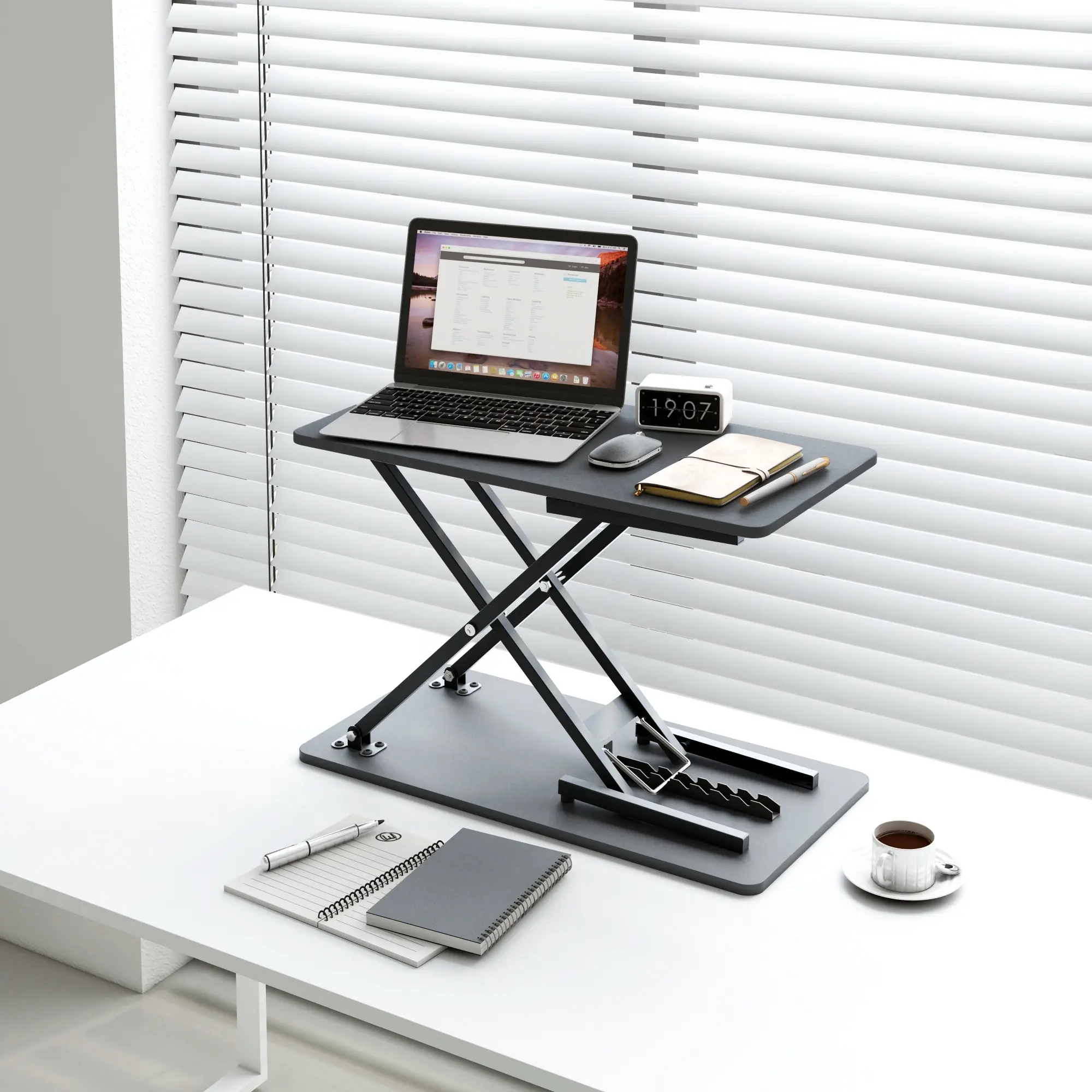Стол компьютерный с регулируемой высотой, настольный столик для дома и офиса, простая настольная подставка, конвертер, простой черный