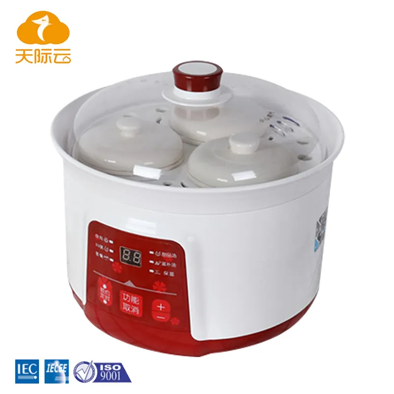 Electric Stew Cooker 2.2L 400W Digital Timer Control Electric Ceramic Inner Pot Multi Cooker Slow Cooker