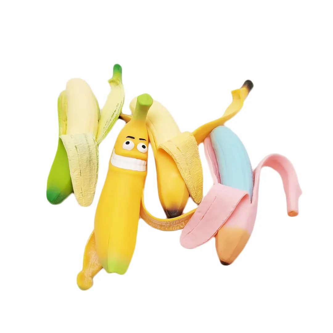 2021 Amazon hot sell scented decompression stress relief squeeze banana stretch toy