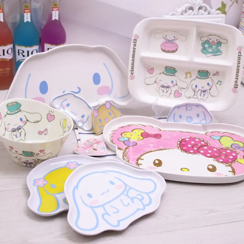 Новинка детская мультяшная керамика sanrio kuromi kt Милая Высококачественная креативная посуда кухонные принадлежности подарок для детей