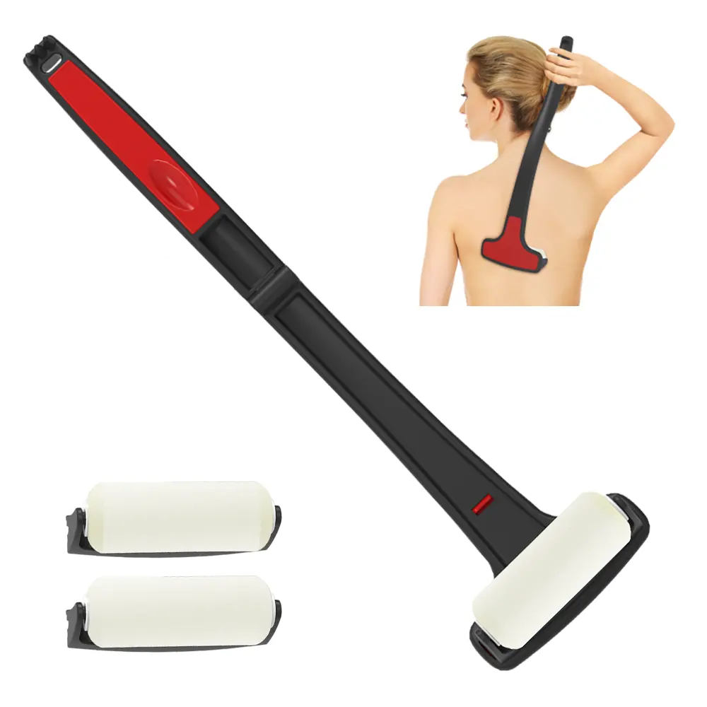 rolling back easy-to-USE Lotion Applicator for Back & Body. Premium Quality Long Handled Folding Lotion Roller Lotion Applicator