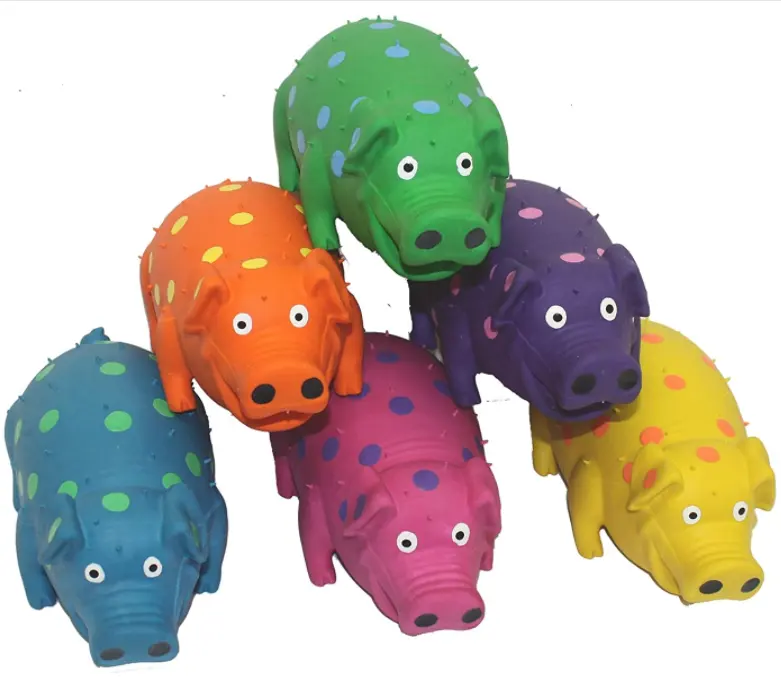 Бесплатный образец, Цветочная свинья, реальная свинья, звучит, пищалка, свинья, игрушки для собак, домашних животных, латексная Жевательная собака, интерактивные игрушки