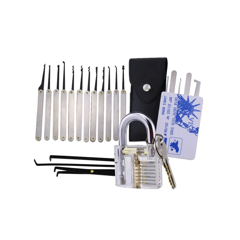 Various Combination Padlock Stainless Steel Picks Practice Lock Pick Set