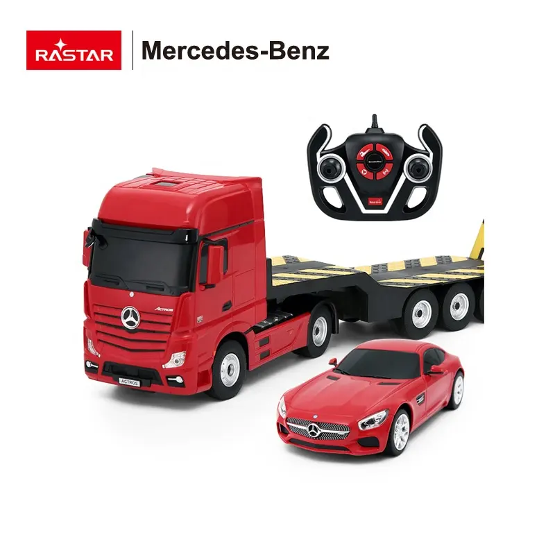 Модель автомобиля Mercedes Rastar Actros, комплект для детей, игрушечный грузовик, электрическая оригинальная коробка, пластиковая оконная коробка, 1:26 грузовик, 1:24 автомобиль 74920