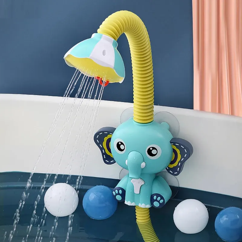 Baby Bath Toy Electric Cartoon Shower Elephant Water Spray Toys Faucet Bathroom Bathtub Educational Play Game For Kids Children