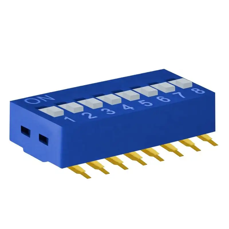 High quality and high sensitivity 25mA 24VDC DIP Switch with 8 Position