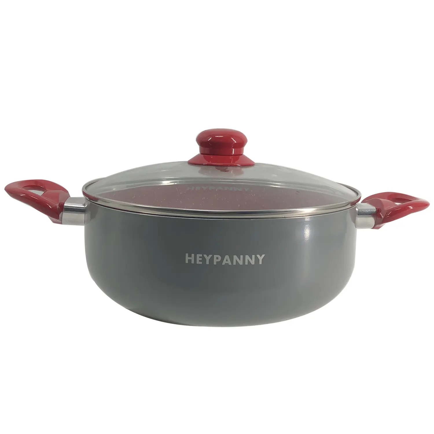 HEYPANNY Easy cleaning aluminum popular nonstick sauce pot press aluminum high quality with cover sauce pot