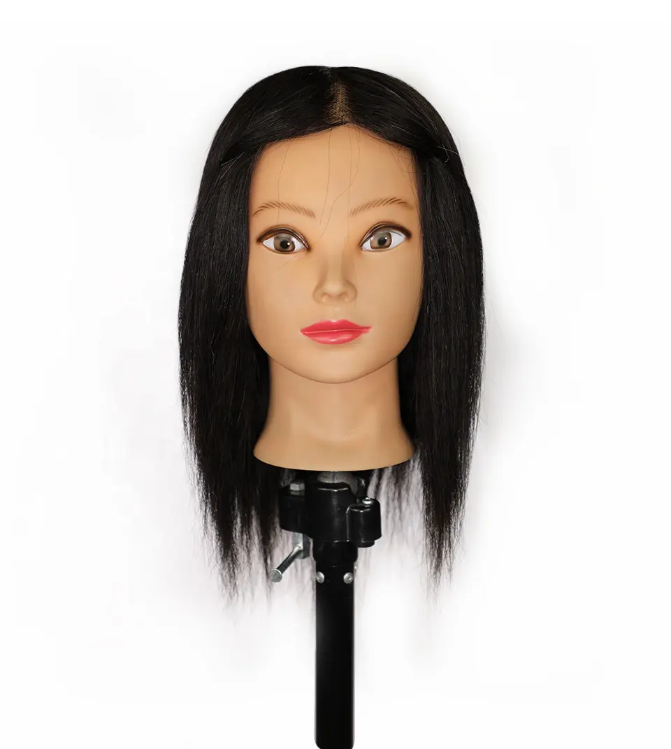 Реальные волосы манекен голова парикмахера Обучение Манекен Американский Африканский салон практики женский манекен косметологическая кукла голова