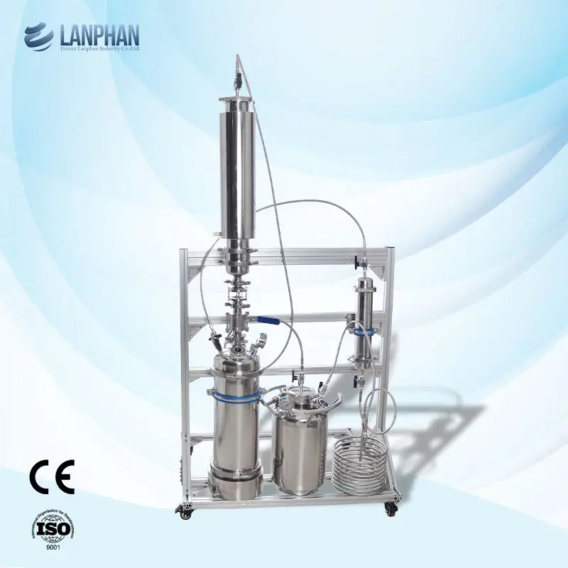 Ethanol Jacketed Column Butane Oil Extractor Passive Closed Loop Alcohol Extraction Machine
