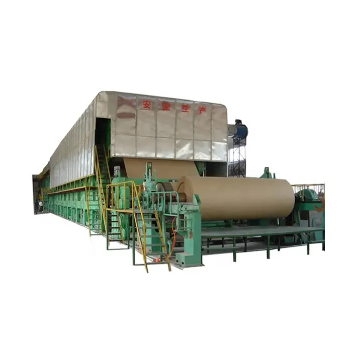 China High quality Small Kraft cartoon paper roll making machine 10 tons a day equipment for kraft paper production