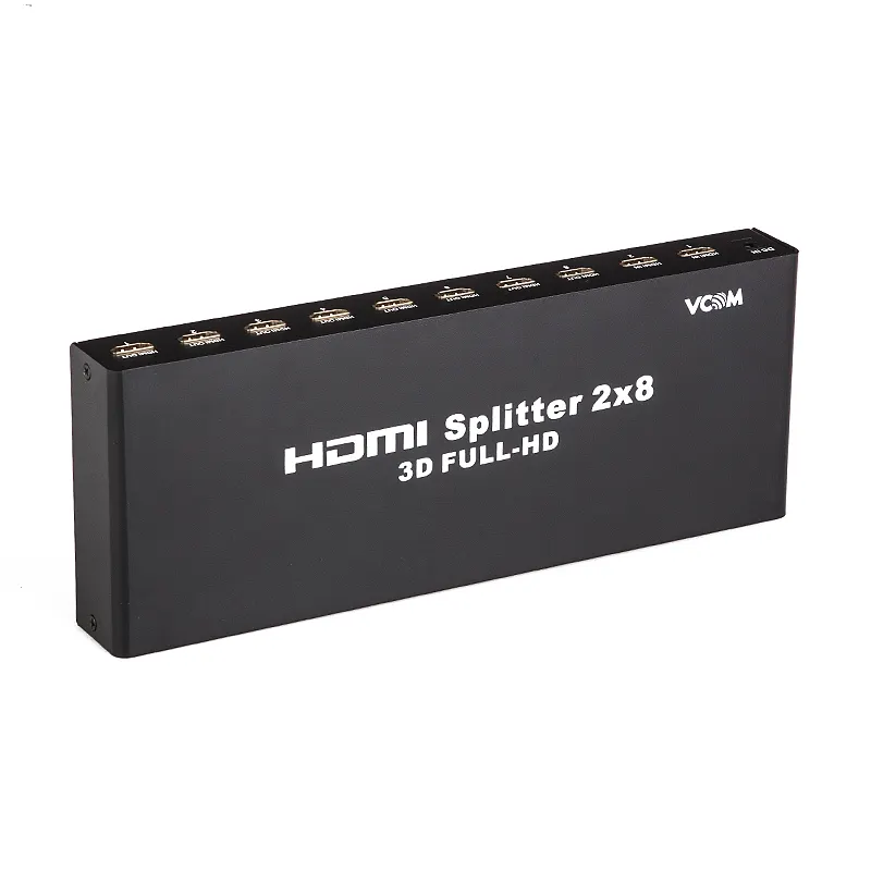 VCOM Full HD видео переключатель 2 в 8 выходов 1080P HDMI сплиттер переключатель с ИК-пультом дистанционного управления для 2 мониторов