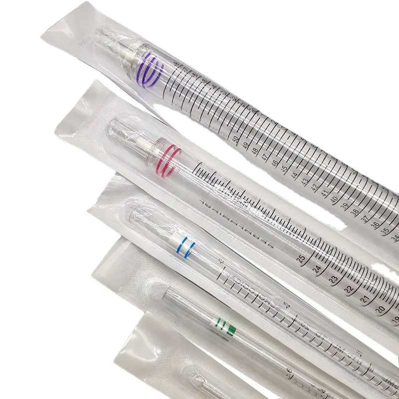 Serological Pipettes Professional Manufacture Plastic Sterile Disposable Serological Pipettes