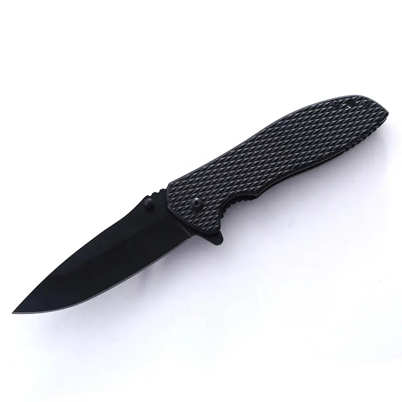 designer pocket knife black folding blade knife outdoor camping