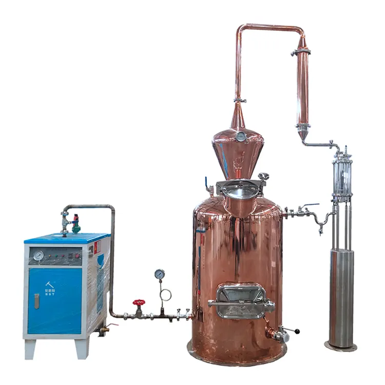 ZJ 100L All Copper Essential Oil Distiller Extraction Machine For Lavender Mint Carnation Molecular Distillation