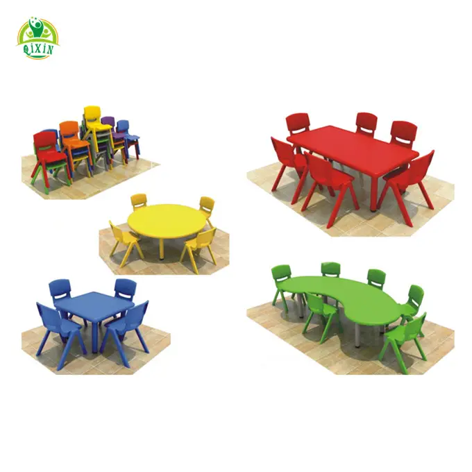 Children plastic furniture kids chair and table parties supplies for kindergarten