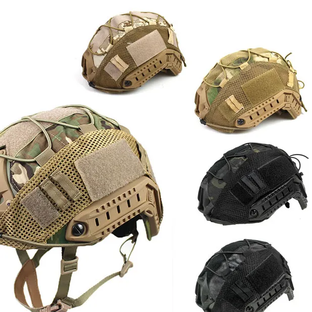 militar Tactical Outdoor Combat Fast Meshcamo Paintball Sport Helmet Cover