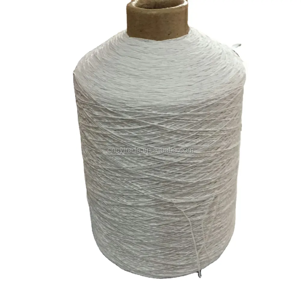 white latex Polyester cover rubber thread elastic yarn for socks