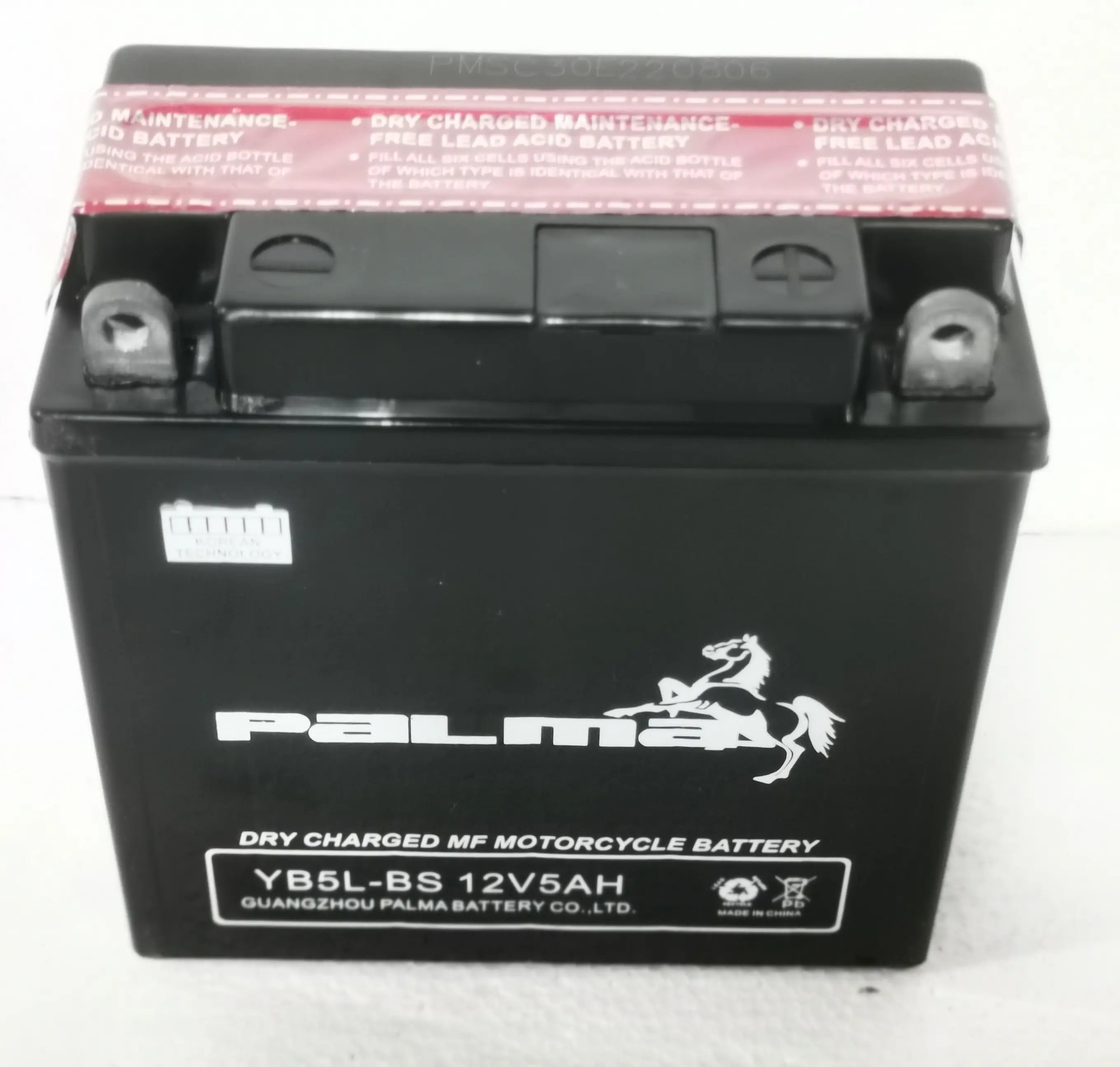 motorcycle start battery Dry charged MF sealed motorcycle battery YB5L-BS two wheeler battery motorcycle