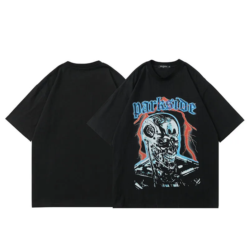 Terminator punk rock retro wash sleeve T-shirt