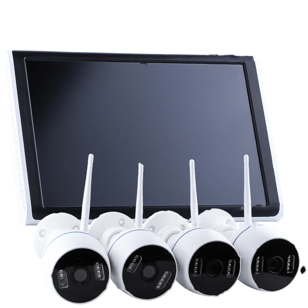 eTsoon Outdoor HD 2MP 1080P 4CH 4 Channel Wireless CCTV 4 Camera Surveillance Security Wifi IP Camera NVR Kit Cctv Repair Kit