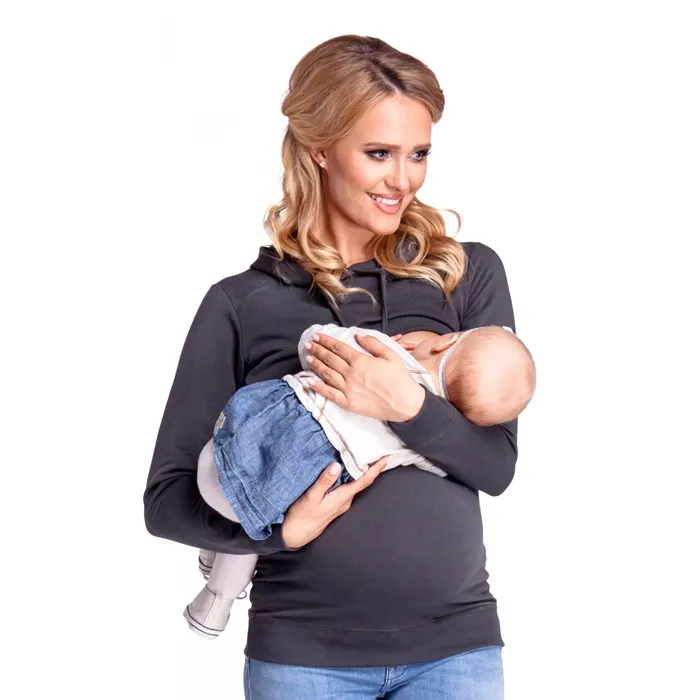 OEM тренировочные топы для кормления грудью Женская Спортивная толстовка для беременных