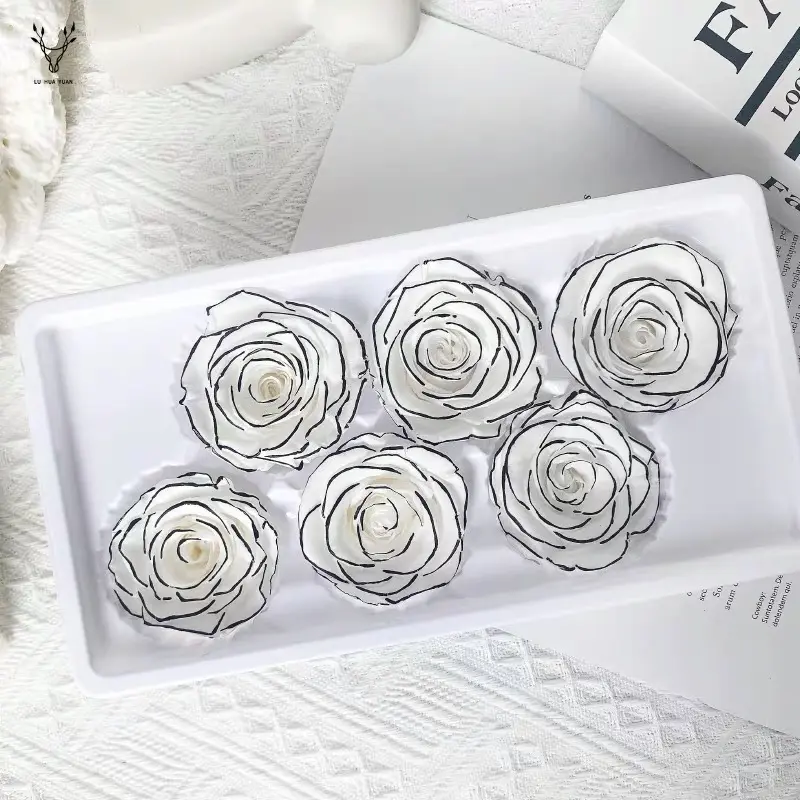 Ланте 4 см 4-5 см 5-6 см, розы белые, черные, композиции, розы вечности, вечность, хранит розы для самостоятельного расположения