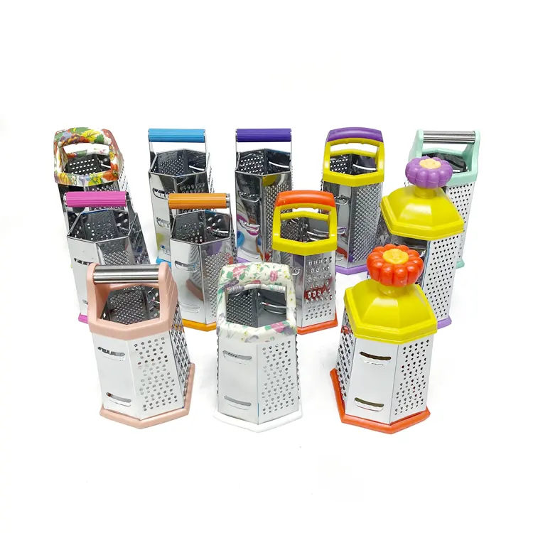 Tabletop Drum Manual Box Melon 6 Side Coconut Meat Graters Set Peelers Slicers Lemon Garlic Grater