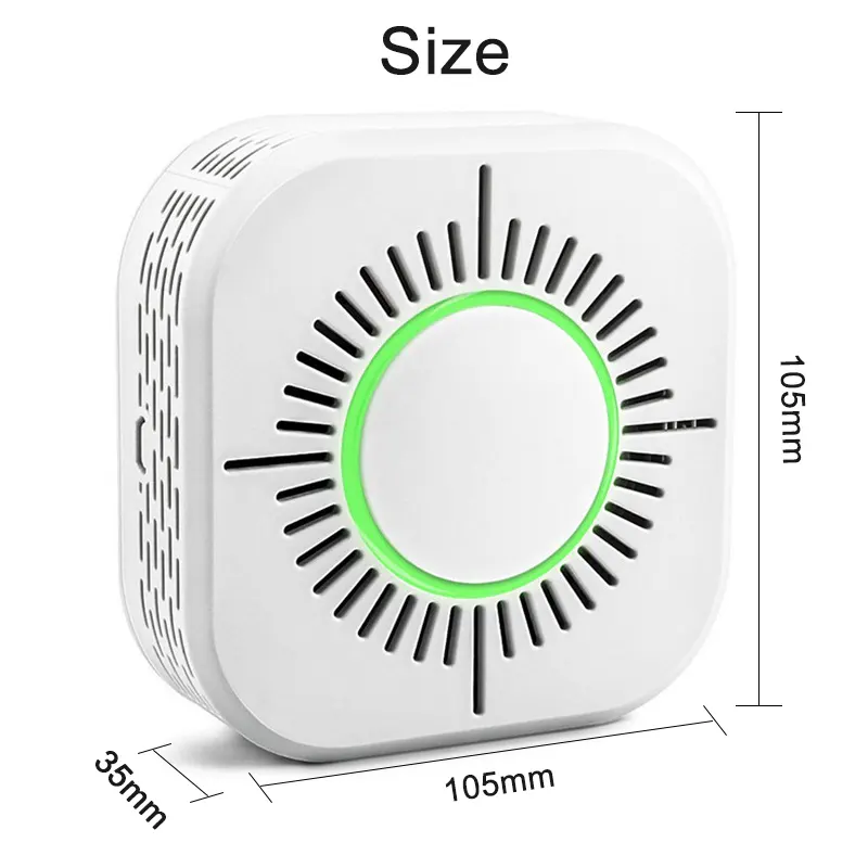 Умная Пожарная сигнализация беспроводной Wi-Fi сменный аккумулятор интеллектуальный детектор дыма