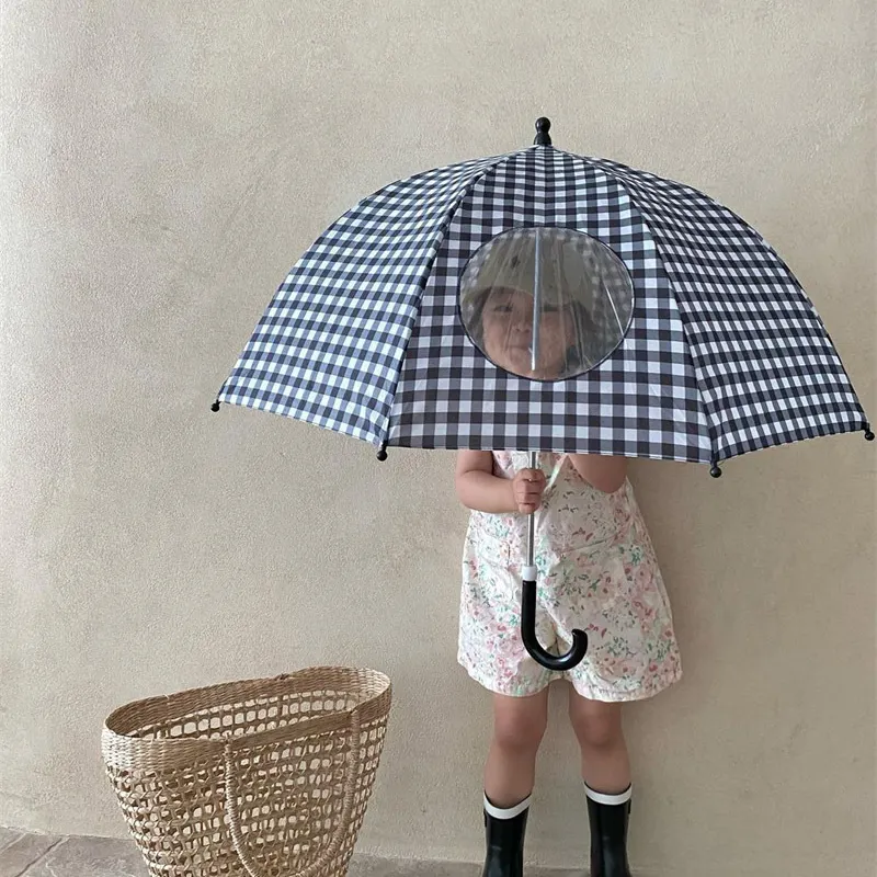 Детский зонт в клетку