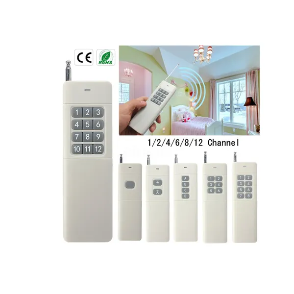 Long range ask wireless remote control for lamp/waterpump/security system 3000m transmitter