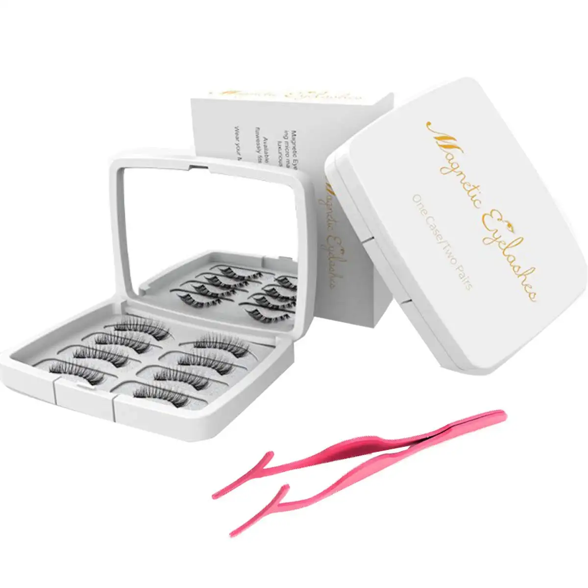 qingdao magnetic eyelashes mink magnetic lash and eyeliner 3D Multi layered magnetic lashes for sale magnetische wimpers