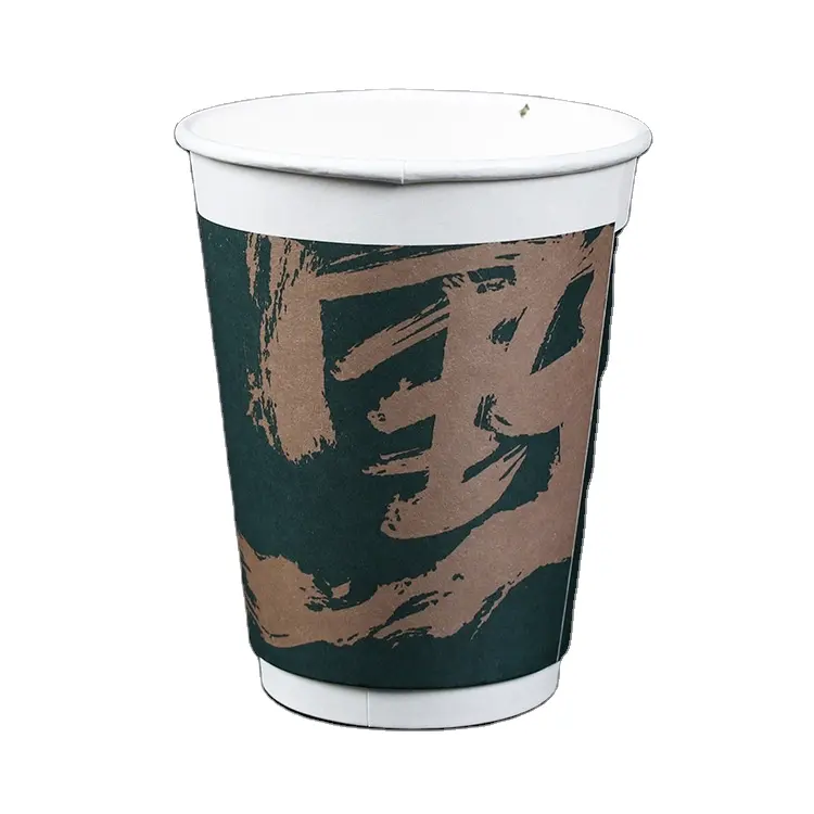 High Quality Eco-friendly Custom Blue Kraft Paper Coffee Tea Cups