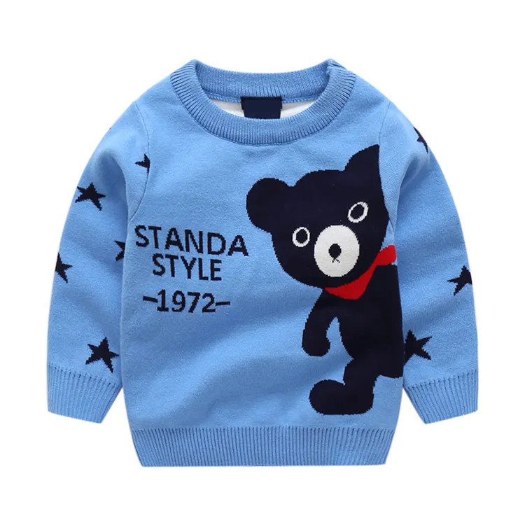 Cartoon Sweater Winter autumn Crew Neck Kids Baby Boy Knit Sweater