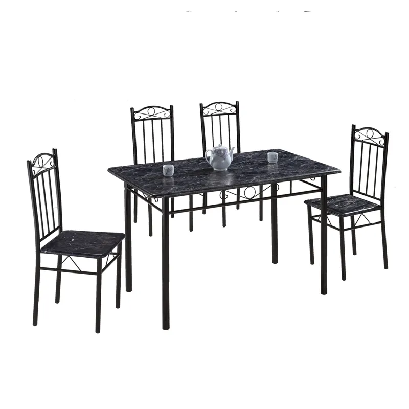 Best selling high-quality wooden top banquet dining table and chair set Modern style dining room 4-seater solid dining room set