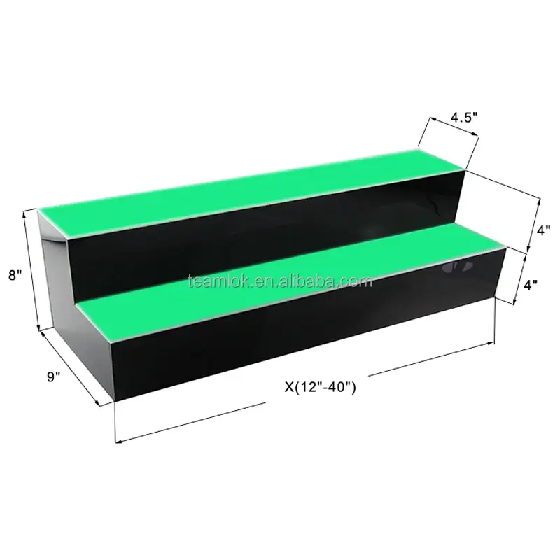 Стандартный 2 яруса светодиодный дисплей полки | 2 шаг акриловая бутылка дисплей стенд 16/20/24/30/36/40 дюймов Лидер продаж 2022