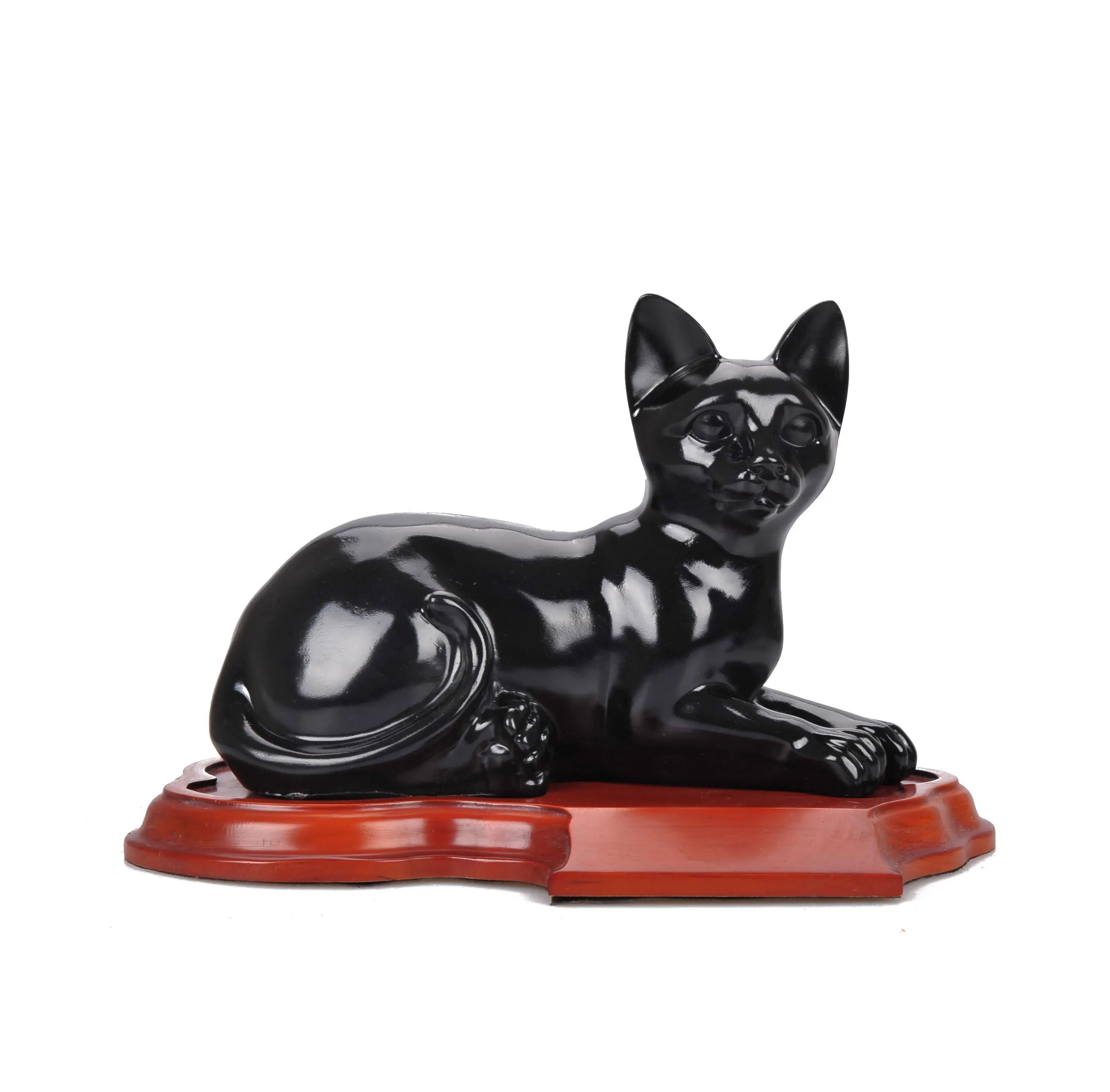 OSB026 Black and White Cat Resin Urn Polyresin Urn Resin Pet Urns