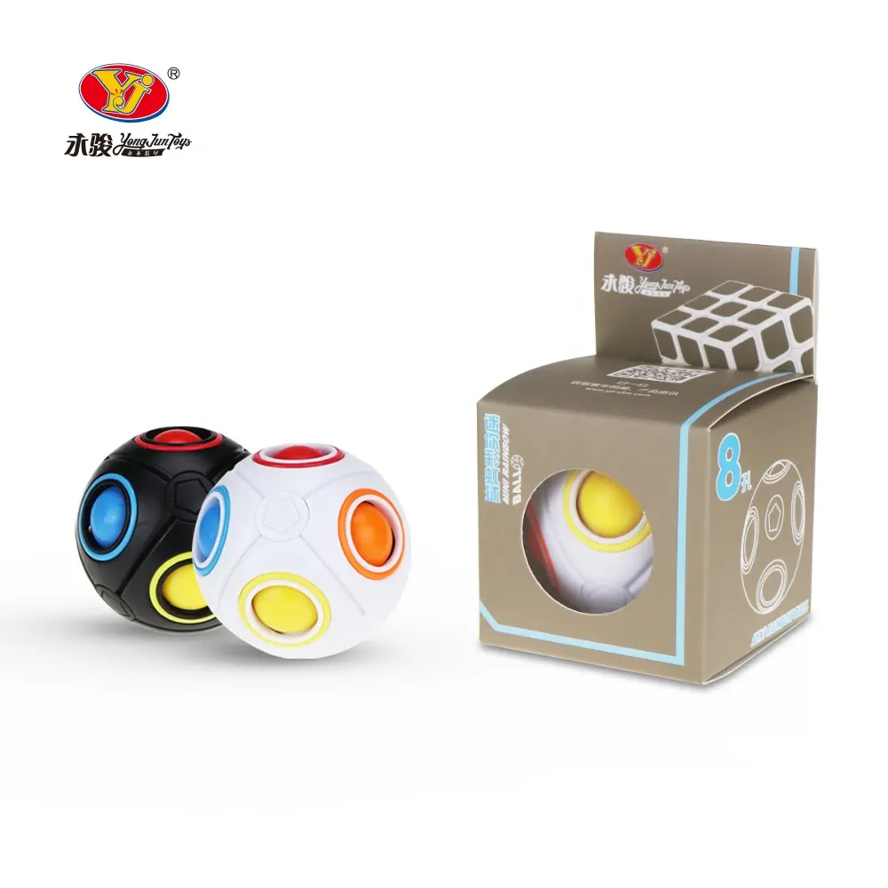 Yongjun Hot Wholesale Plastic Mini 8 Color Puzzle Toy Rainbow Magic Ball