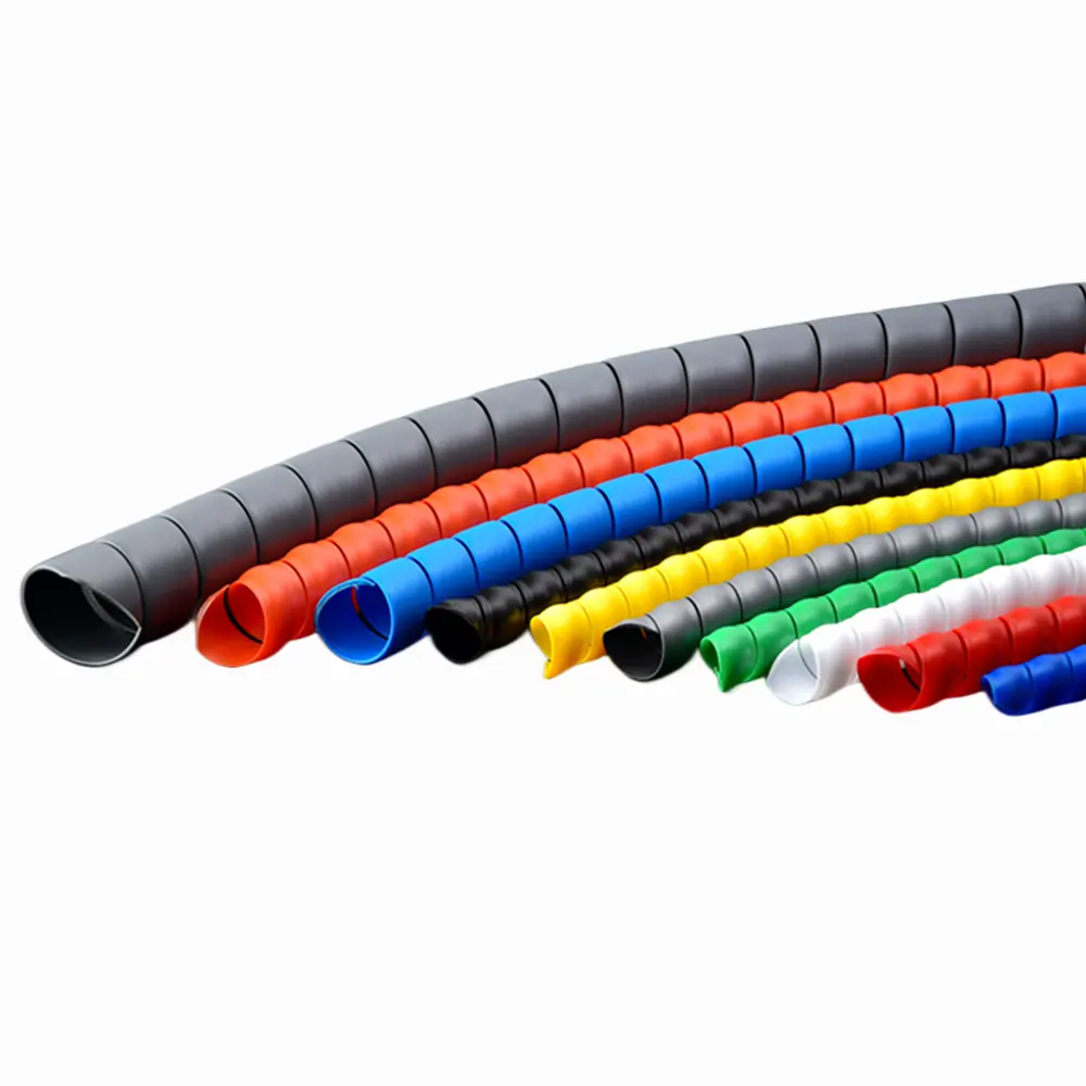 Гибкая спиральная трубка для кабельной обмотки и соединитель шнуров для органайзера электрических проводов/кабелей/шнуров