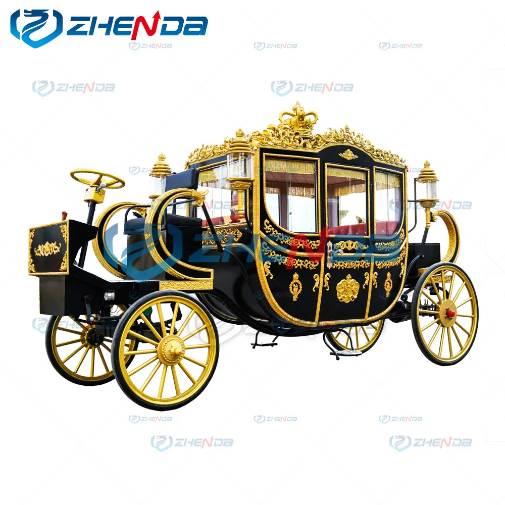 Luxury Comfortable Family Tourist Wedding Electric New Horse Carriage for Sale /Royal Horse Drawn Carriage Manufacturer