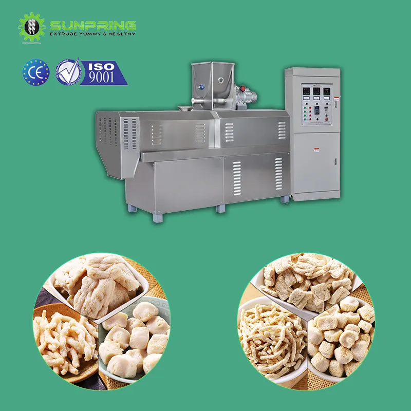 SUNPRING Soya Protein Machine Soya Protein Making Machine Soya Chunks Production Process