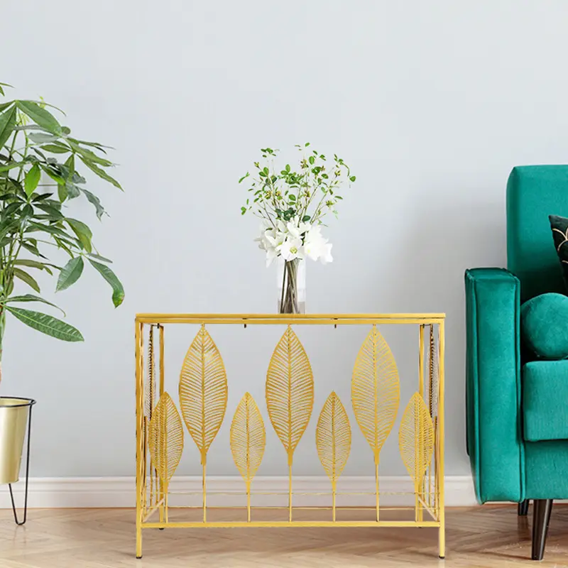 Роскошные журнальные столики из золотистого металла, современный Диванный стол, мебель для гостиной, аксессуары для домашнего декора