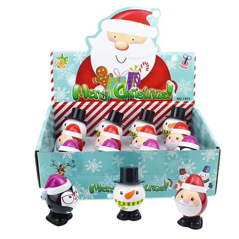 Оптовая продажа, новые и забавные заводные игрушки с открытым ртом, снеговик, Санта, рождественский подарок, заводные игрушки