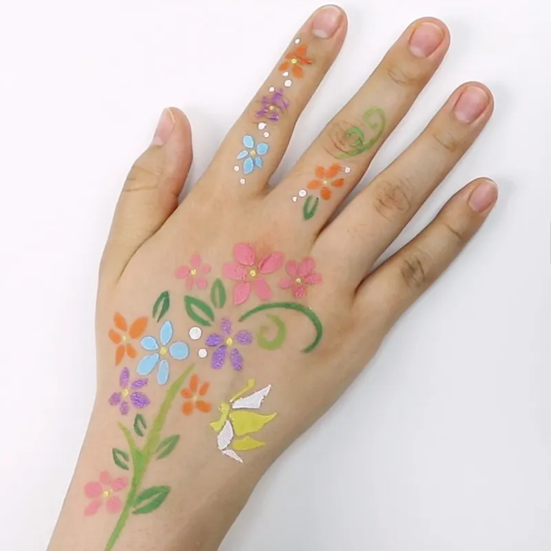 Supplier ink full hand reusable arabic bridal amazon henna sticker tattoo  stencil