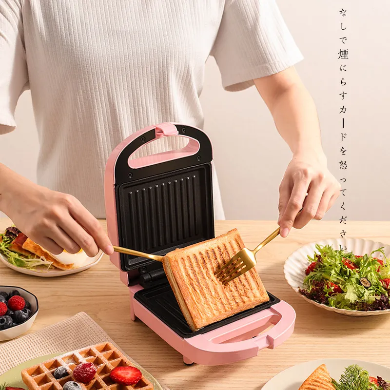 A3518 электрическая мини-вафельница антипригарные тарелки блинница тостер сэндвич-панель многофункциональная машина для завтрака сэндвич