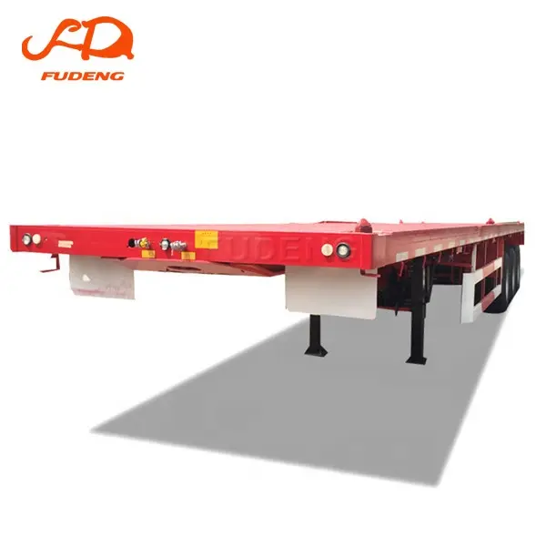 Trailer Flatbed 3 axles 40 feet 20ft 40ft shipping container flat bed flatbed Chassis semi trailer for sale