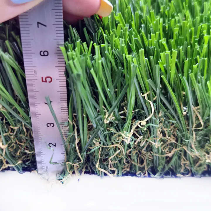 60 Mm Pile Height C Type Yarn Artificial Grass Synthetic Turf Pu Backing