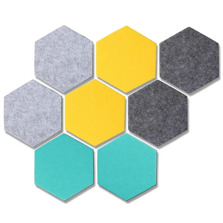 Felt Memo Board Tiles Bulletin Board Self Adhesive Notice Board for Office Bedroom Home Wall Decor