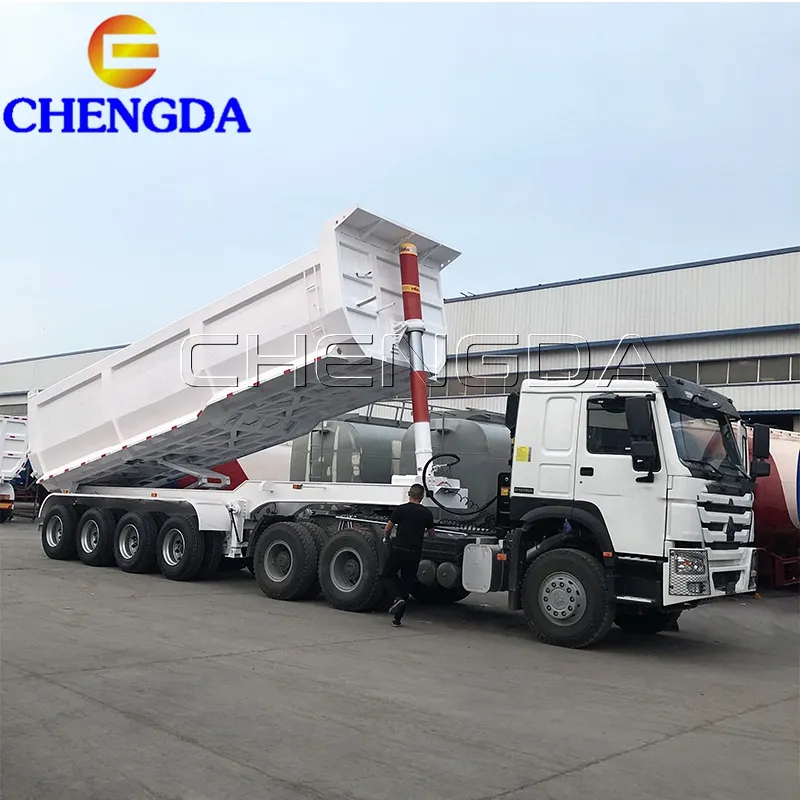 CHENGDA 4 AXLES maximum load 70ton semi-trailer dump truck