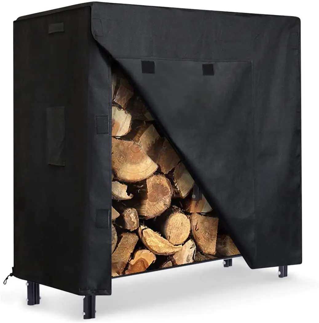 Log Rack Cover Waterproof Firewood Cover Fit 4FT Wood Rack