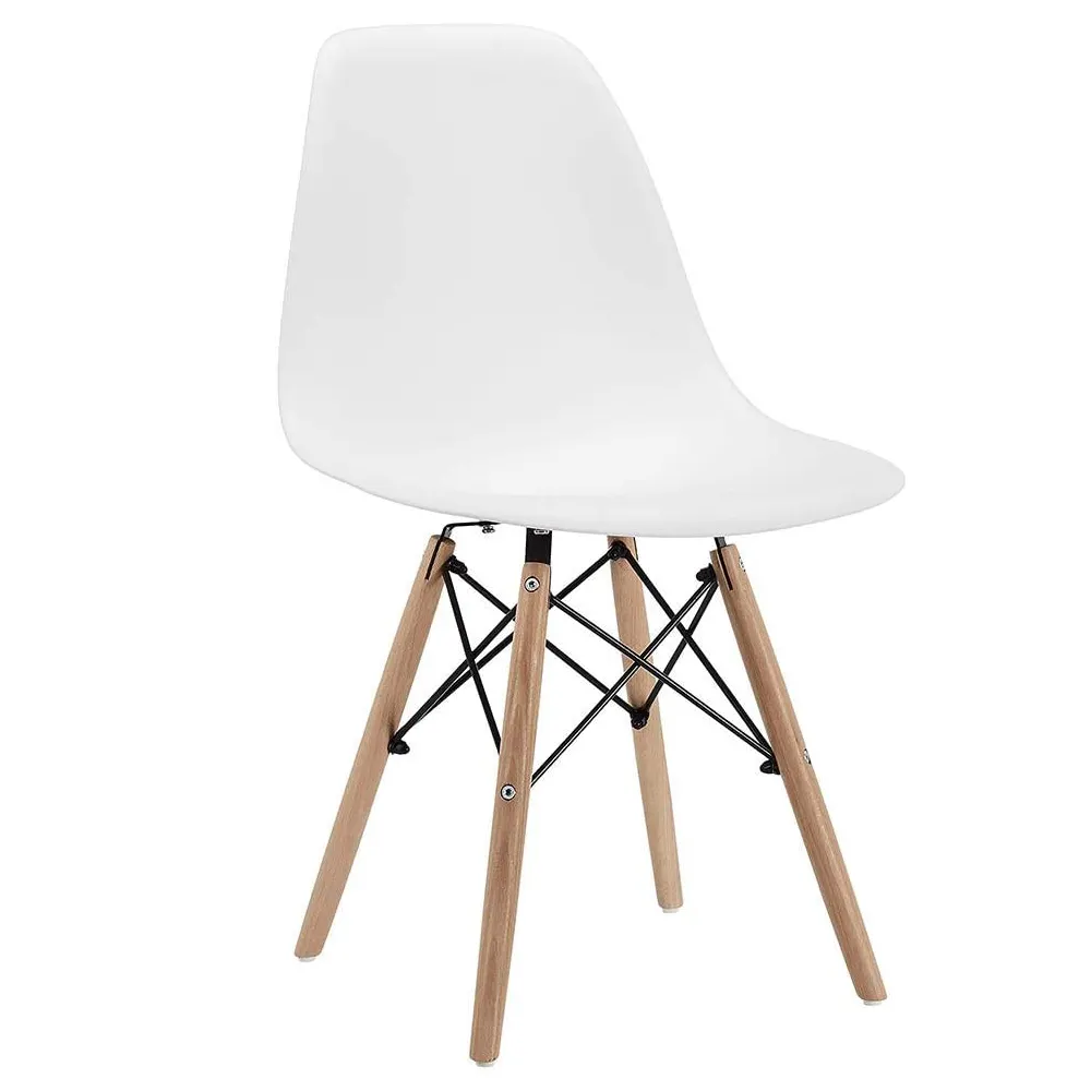 ZJH Popular Factory wholesale plastic modern dining chair solid wood legs leisure chair